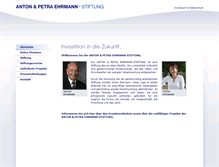 Tablet Screenshot of anton-petra-ehrmann-stiftung.de